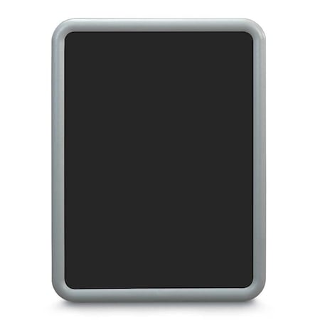 United Visual Products Corkboard, Single Door, Radius Frame, 36x36", White/Burgundy UV7002-WHITE-DBURGU